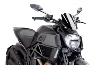 Plexi PUIG TOURING Ducati DIAVEL 2014-2017 černé