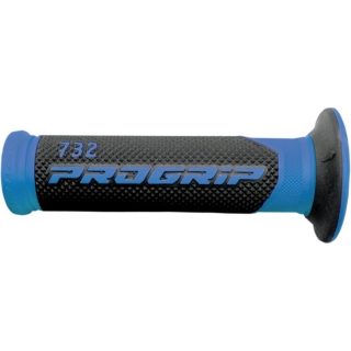 Dvouvrstvé silniční rukojeti - gripy PROGRIP 732 BLACK/BLUE- zavřené konce