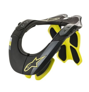 Krční chránič / chránič krční páteře ALPINESTARS BNS TECH-2 ČERNÁ/ŽLUTÁ FLUO vel. XS/M