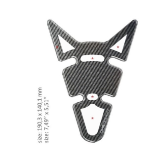 Samolepka - tank pad na nádrž motocyklu ONEDESIGN UNIVERSAL TANK PAD - LESKLÁ ŠEDÁ 19,03 CM