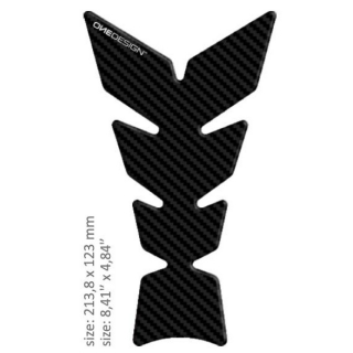 Samolepka - tank pad na nádrž motocyklu ONEDESIGN UNIVERSAL TANK PAD MATT BLACK - CARBON DESIGN  