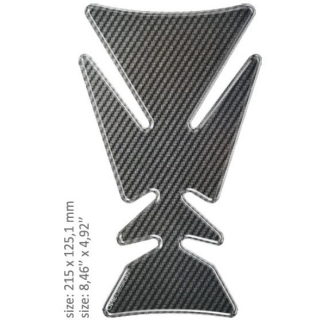 Samolepka - tank pad na nádrž motocyklu ONEDESIGN UNIVERSAL TANK PAD GLOSS GRAY - CARBON DESIGN