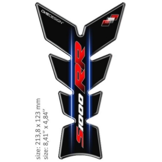 Samolepka - tank pad na nádrž motocyklu ONEDESIGN UNIVERSAL TANK PAD GLOSS BLACK/WHITE/RED/BLUE - BMW S1000RR DESIGN 