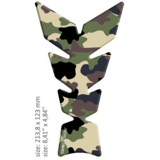 Samolepka - tank pad na nádrž motocyklu ONEDESIGN UNIVERSAL TANK PAD MATT GREEN/BEIGE/BLACK - CAMOUFLAGE GREEN
