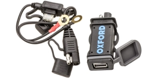 Adaptér OXFORD  (konektor SAE) EL114 USB Type A 2.1 Amp Fused power charging kit