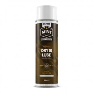 A Mazivo na řetěz motocyklu ve spreji OXFORD MINT DRY LUBE do suchých klimatických podmínek 500 ml