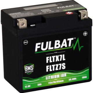 Lithiová baterie FULBAT LIFEPO4 FLTZ7S 12V, 2AH, 140A, HMOTNOST 0,42 KG, 113X70X85 NAHRAZUJE TYPY: (CTZ7S-BS, CBTX7L-BS)
