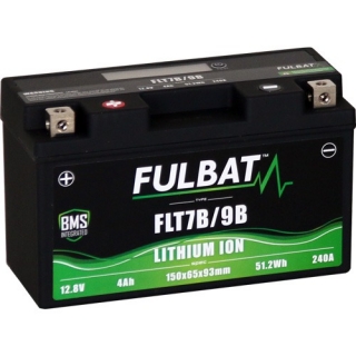 Lithiová baterie FULBAT LIFEPO4 FLT9B 12V, 3AH, 210A, HMOTNOST 0,56 KG, 150X66X93 MM NAHRAZUJE TYPY: (CT7B-BS, CT9B-BS)