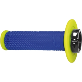 Motokrosové gripy PROGRIP 708 LOCK-ON 2takt+4takt modrá/žlutá - pár