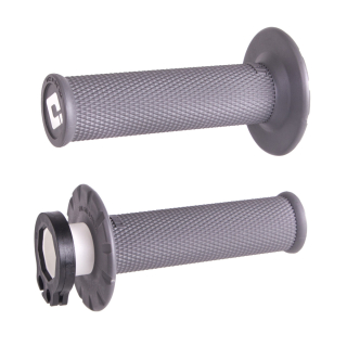 a Motokrosové rukojeti - gripy ODI MX V2 LOCKON NOWAFFLE pro 2-takty/4-takty šedé 