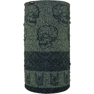 Šátek - tuba ZANHEADGEAR FLEECE LINED ČERNÁ/ZELENÁ