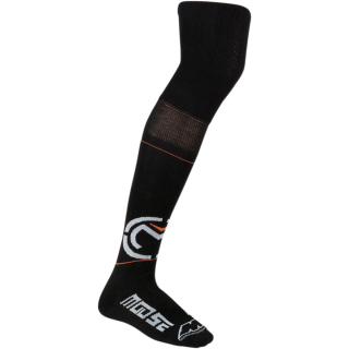 a Motokrosové dlouhé ponožky - nadkolenky MOOSE RACING KNEE BRACE ČERNÁ/BÍLÁ/ORANŽOVÁ velikost S/M 38-42