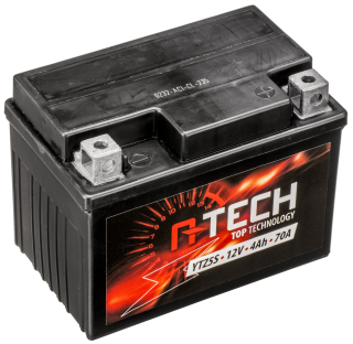 Gelová motobaterie A-TECH YTX4L/YTZ5S 12V, 4Ah, 70A, ROZMĚR 113x70x85 