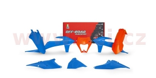 Sada plastů 6 dílů RTECH / RACETECH pro motocykly KTM EXC-F 350 / EXC-F 450 / EXC-F 500 2020 oranžovo/modrá 