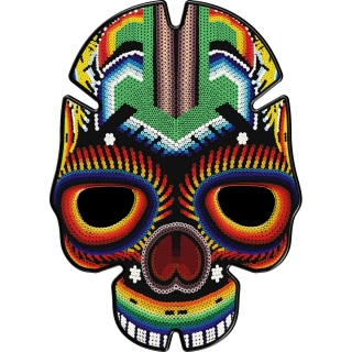 Samolepka - tank pad na nádrž motocyklu ONEDESIGN COLOURED SKULL rozměr 152mmx211mm 