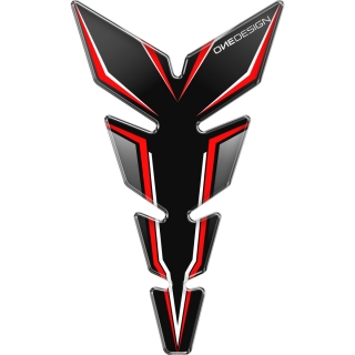Samolepka - tank pad na nádrž motocyklu ONEDESIGN TANKPAD MOON FLUO ČERVENÁ rozměr 134mm x 223mm