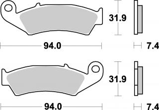 Brzdové destičky HONDA XR 250 R 88-93