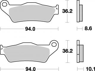 Brzdové destičky BMW R 850 RT ABS 01-04 ZADNÍ